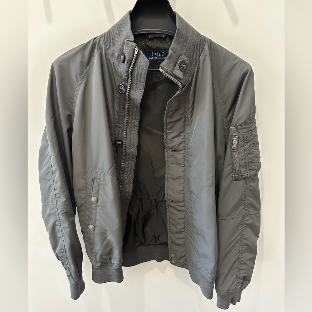 Mens Polo Ralph Lauren Grey Bomber Jacket - XL